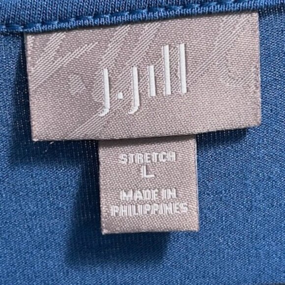 J. Jill blue three quarter sleeve stretch top - Picture 4 of 8